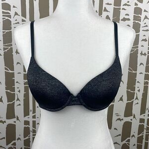 Victoria’s Secret Heathered Charcoal Grey Uplift Semi Demi Convertible Strap Und